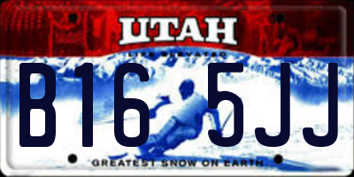 UT license plate B165JJ