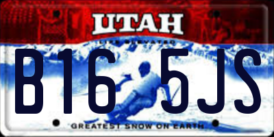 UT license plate B165JS