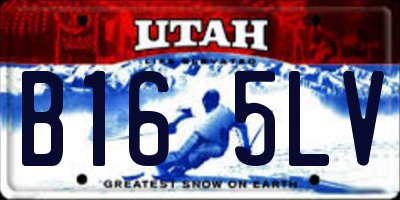 UT license plate B165LV