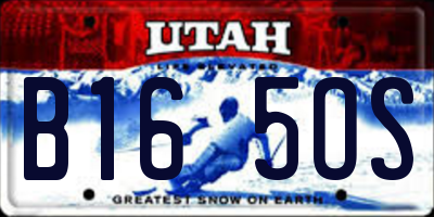 UT license plate B165OS