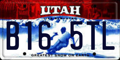 UT license plate B165TL