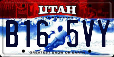 UT license plate B165VY