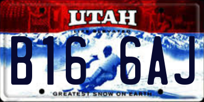 UT license plate B166AJ