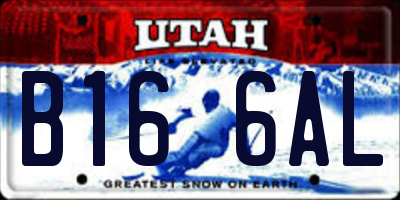 UT license plate B166AL