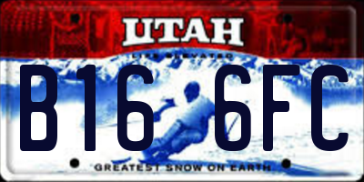 UT license plate B166FC