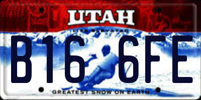 UT license plate B166FE