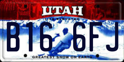 UT license plate B166FJ