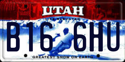 UT license plate B166HU