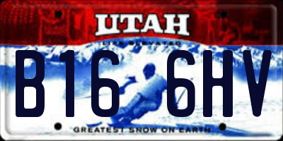 UT license plate B166HV