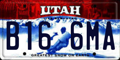 UT license plate B166MA