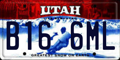 UT license plate B166ML