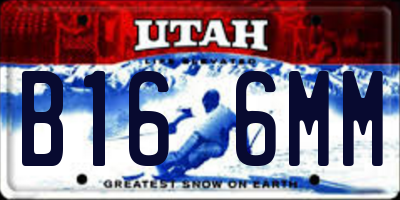 UT license plate B166MM