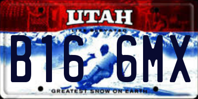 UT license plate B166MX