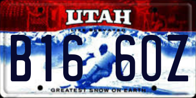 UT license plate B166OZ