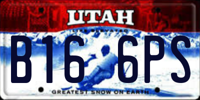 UT license plate B166PS