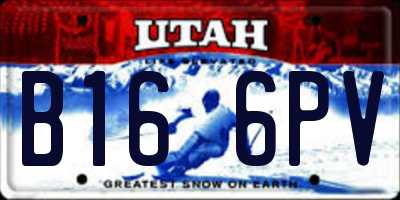 UT license plate B166PV