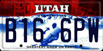 UT license plate B166PW