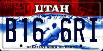 UT license plate B166RI