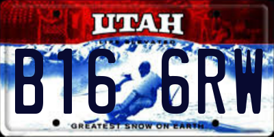 UT license plate B166RW