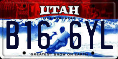 UT license plate B166YL