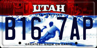 UT license plate B167AP