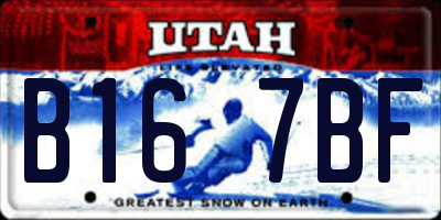 UT license plate B167BF