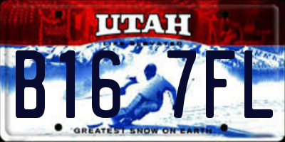 UT license plate B167FL