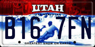 UT license plate B167FN