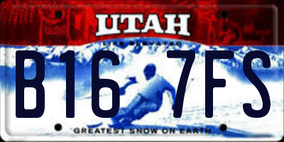 UT license plate B167FS