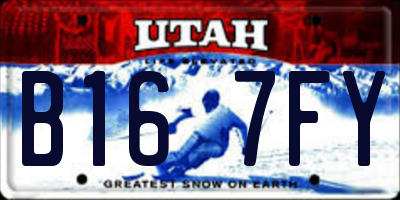 UT license plate B167FY