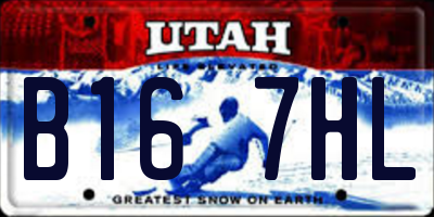UT license plate B167HL