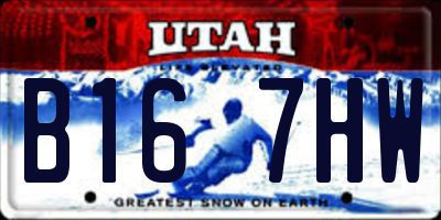 UT license plate B167HW
