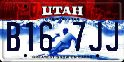 UT license plate B167JJ