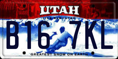 UT license plate B167KL