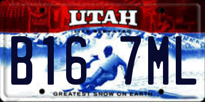 UT license plate B167ML