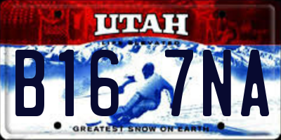 UT license plate B167NA