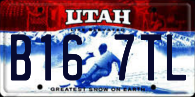 UT license plate B167TL