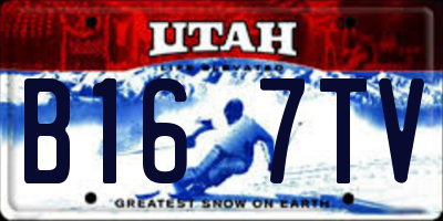 UT license plate B167TV