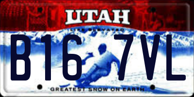 UT license plate B167VL