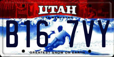 UT license plate B167VY