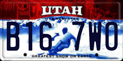 UT license plate B167WO