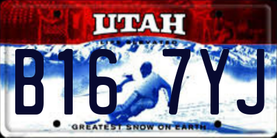 UT license plate B167YJ