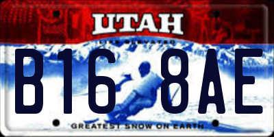 UT license plate B168AE