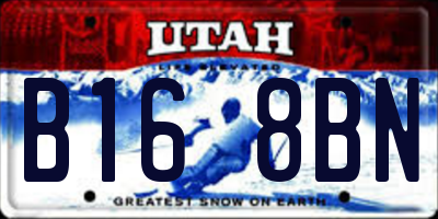 UT license plate B168BN