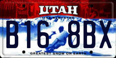 UT license plate B168BX