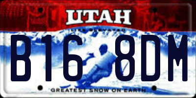 UT license plate B168DM