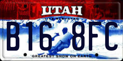 UT license plate B168FC