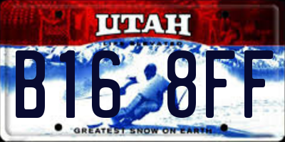 UT license plate B168FF
