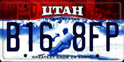 UT license plate B168FP