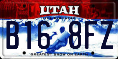 UT license plate B168FZ